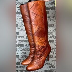 Frye Brown Leather Heeled Boots